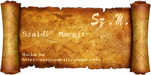Szaló Margit névjegykártya